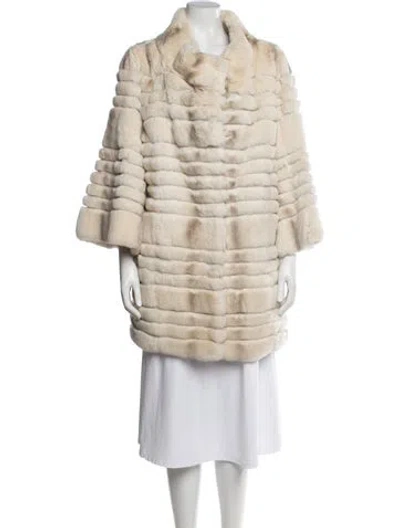 Pre-owned Vintage - Unbranded Fur Fur Coat In Neutral