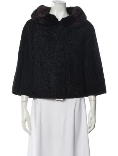 Pre-owned Vintage - Unbranded Fur Fur Jacket In Black