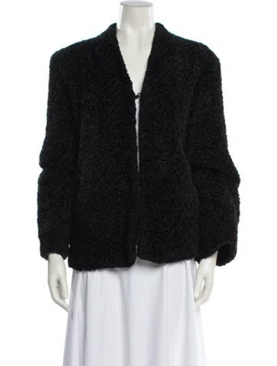 Pre-owned Vintage - Unbranded Fur Fur Jacket In Black