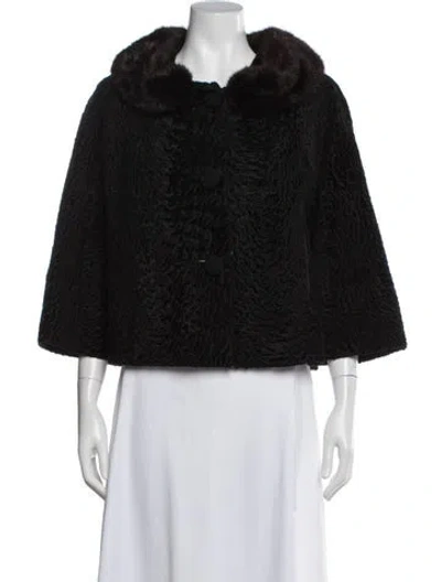 Pre-owned Vintage - Unbranded Fur Fur Jacket In Black