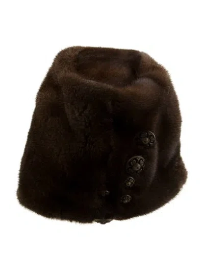 Pre-owned Vintage - Unbranded Fur Hat In Brown