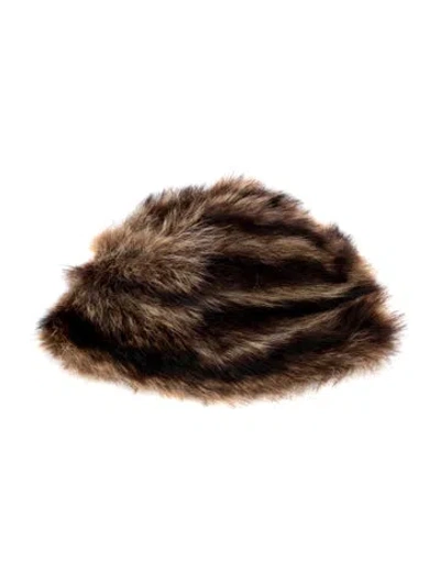 Pre-owned Vintage - Unbranded Fur Hat In Brown