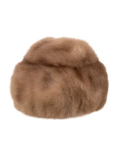 Pre-owned Vintage - Unbranded Fur Hat In Brown