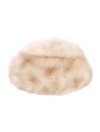 Pre-owned Vintage - Unbranded Fur Hat In Neutral