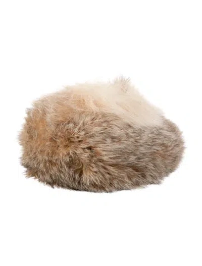 Pre-owned Vintage - Unbranded Fur Hat In Neutral