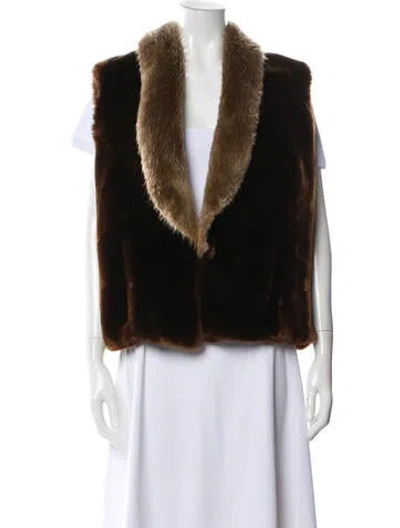 Pre-owned Vintage - Unbranded Fur Jacket In Brown