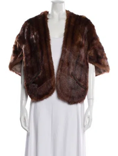Pre-owned Vintage - Unbranded Fur Printed Fur Jacket In Brown