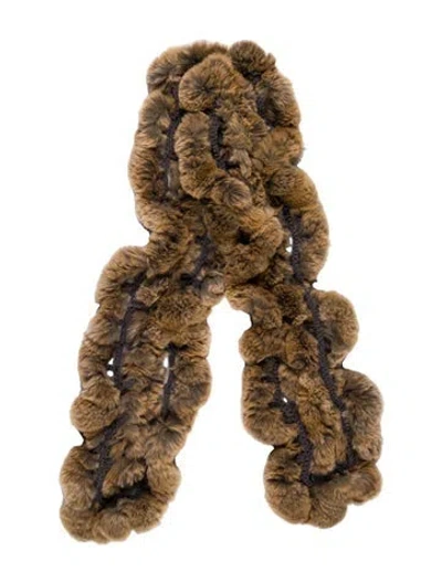 Pre-owned Vintage - Unbranded Fur Scarf In Brown