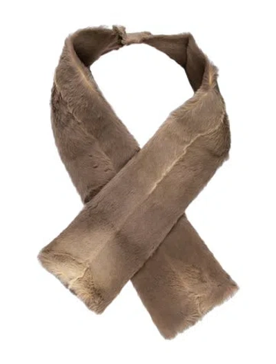 Pre-owned Vintage - Unbranded Fur Scarf In Brown