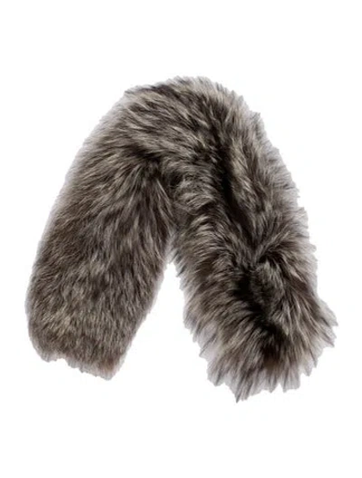 Pre-owned Vintage - Unbranded Fur Scarf In Gray