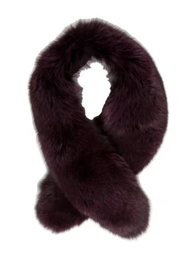 Pre-owned Vintage - Unbranded Fur Scarf In Purple