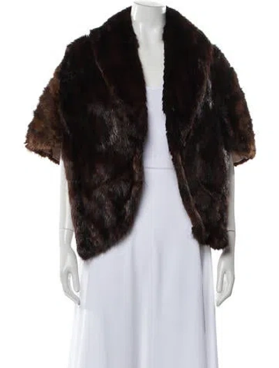 Pre-owned Vintage - Unbranded Fur Shawl In Brown
