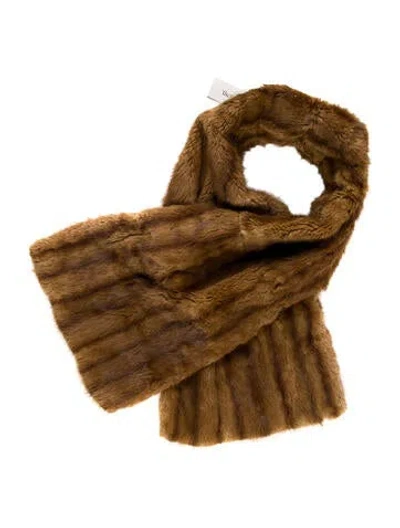 Pre-owned Vintage - Unbranded Fur Shawl In Brown