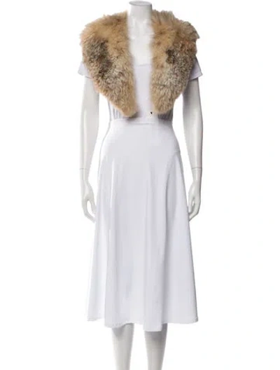 Pre-owned Vintage - Unbranded Fur Shawl In Neutral