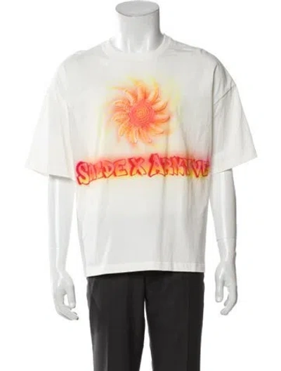 Pre-owned Vintage - Unbranded Graphic Print Crew Neck T-shirt In White