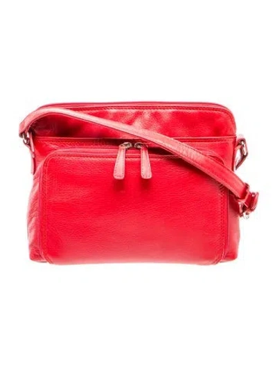 Pre-owned Vintage - Unbranded Leather Crossbody Bag In Red