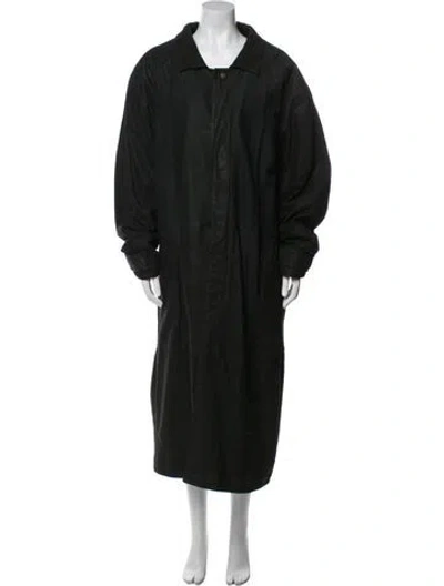 Pre-owned Vintage - Unbranded Leather Faux Fur Coat In Black
