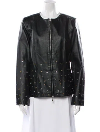 Pre-owned Vintage - Unbranded Leather Jacket In Black