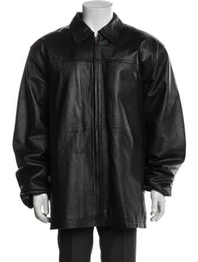 Pre-owned Vintage - Unbranded Leather Jacket In Black