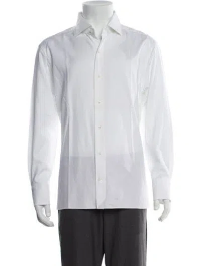 Pre-owned Vintage - Unbranded Long Sleeve Dress Shirt In White