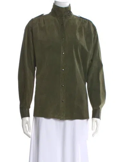 Pre-owned Vintage - Unbranded Long Sleeve Top In Green