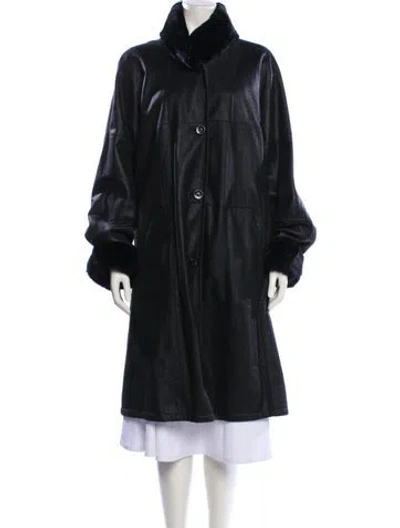Pre-owned Vintage - Unbranded Mink Faux Fur Coat In Black