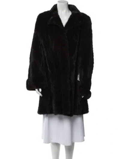 Pre-owned Vintage - Unbranded Mink Faux Fur Coat In Black