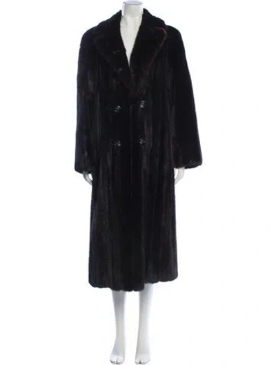 Pre-owned Vintage - Unbranded Mink Faux Fur Coat In Black