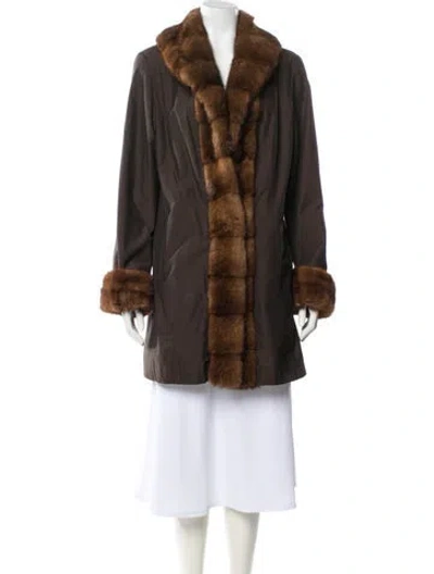 Pre-owned Vintage - Unbranded Mink Faux Fur Coat In Brown