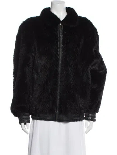 Pre-owned Vintage - Unbranded Mink Faux Fur Jacket In Black