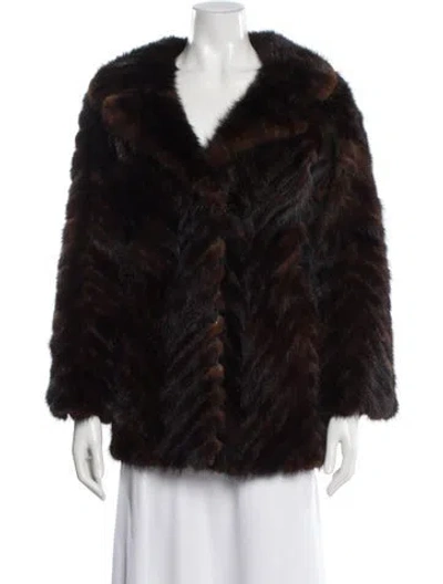 Pre-owned Vintage - Unbranded Mink Faux Fur Jacket In Brown