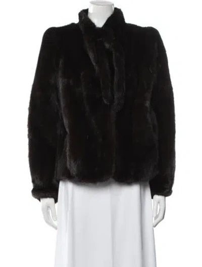 Pre-owned Vintage - Unbranded Mink Faux Fur Jacket In Brown