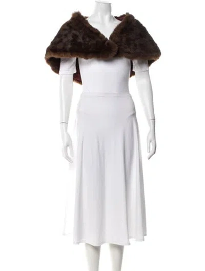 Pre-owned Vintage - Unbranded Mink Faux Fur Jacket In Brown