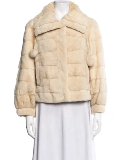 Pre-owned Vintage - Unbranded Mink Faux Fur Jacket In Neutral