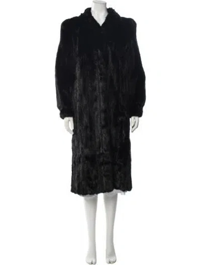Pre-owned Vintage - Unbranded Mink Fur Coat In Black