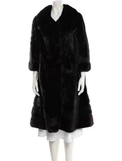 Pre-owned Vintage - Unbranded Mink Fur Coat In Black
