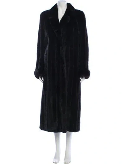 Pre-owned Vintage - Unbranded Mink Fur Coat In Black