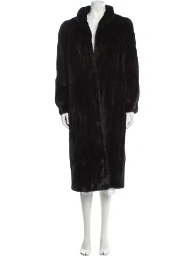 Pre-owned Vintage - Unbranded Mink Fur Coat In Black