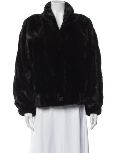 Pre-owned Vintage - Unbranded Mink Fur Coat In Black