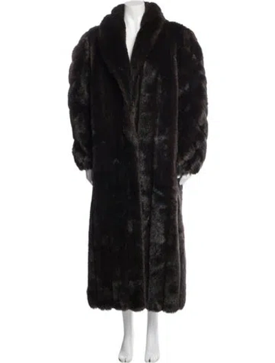 Pre-owned Vintage - Unbranded Mink Fur Coat In Black