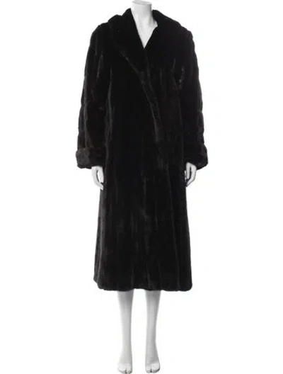 Pre-owned Vintage - Unbranded Mink Fur Coat In Black