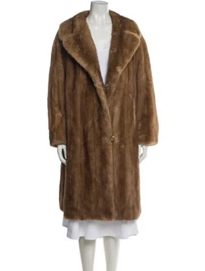 Pre-owned Vintage - Unbranded Mink Fur Coat In Brown