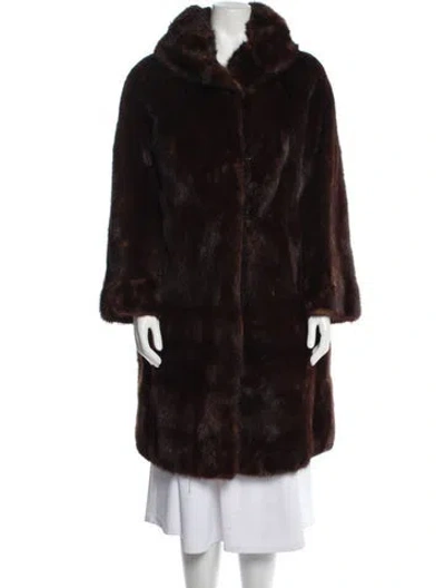 Pre-owned Vintage - Unbranded Mink Fur Coat In Brown