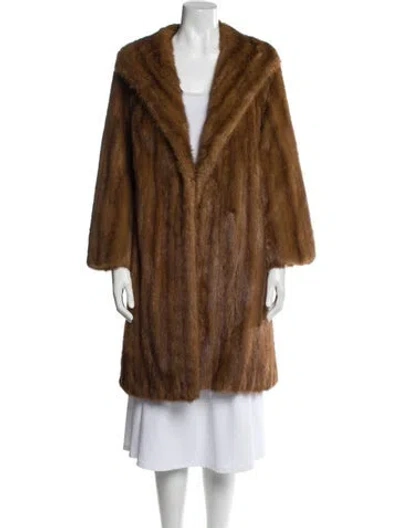 Pre-owned Vintage - Unbranded Mink Fur Coat In Brown