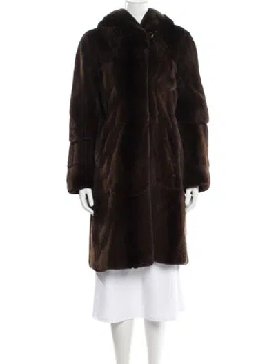 Pre-owned Vintage - Unbranded Mink Fur Coat In Brown