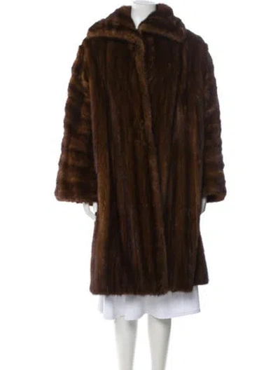 Pre-owned Vintage - Unbranded Mink Fur Coat In Brown