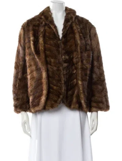 Pre-owned Vintage - Unbranded Mink Fur Coat In Brown