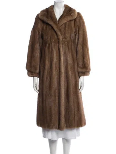 Pre-owned Vintage - Unbranded Mink Fur Coat In Brown