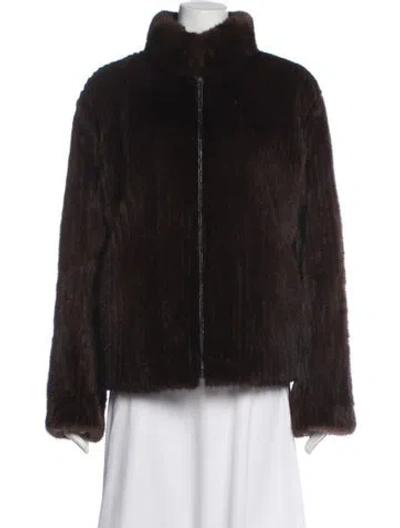 Pre-owned Vintage - Unbranded Mink Fur Coat In Brown