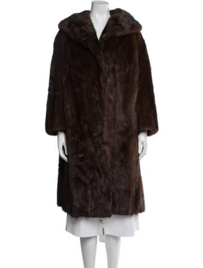 Pre-owned Vintage - Unbranded Mink Fur Coat In Brown
